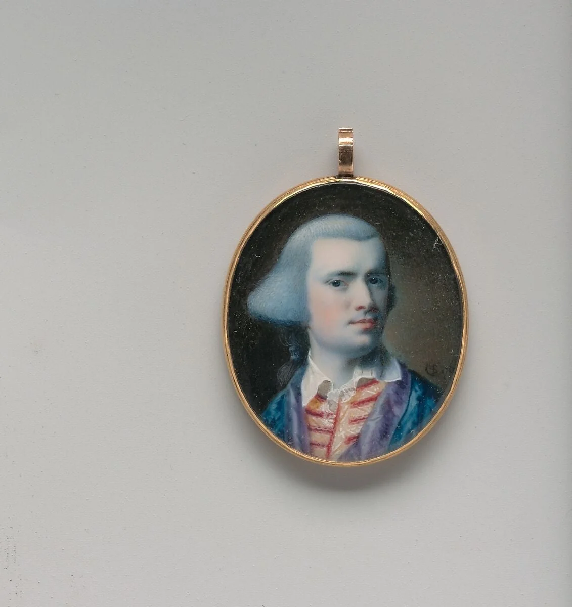 Self-portrait miniature, detail