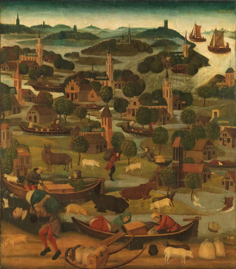 The Saint Elizabeth’s Day Flood, by Master of the St Elizabeth Panels, oil, 1496