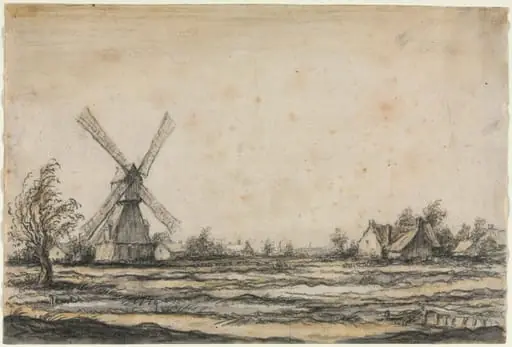 Landscape with a Windmill near a Farmstead, by Aelbert Cuyp, 1643
