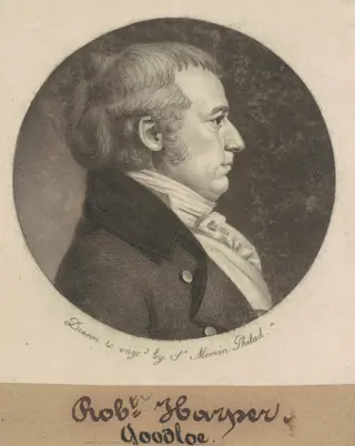Robert Goodloe Harper, by Charles B. J. Févret de Saint-Mémin, ink, 1799