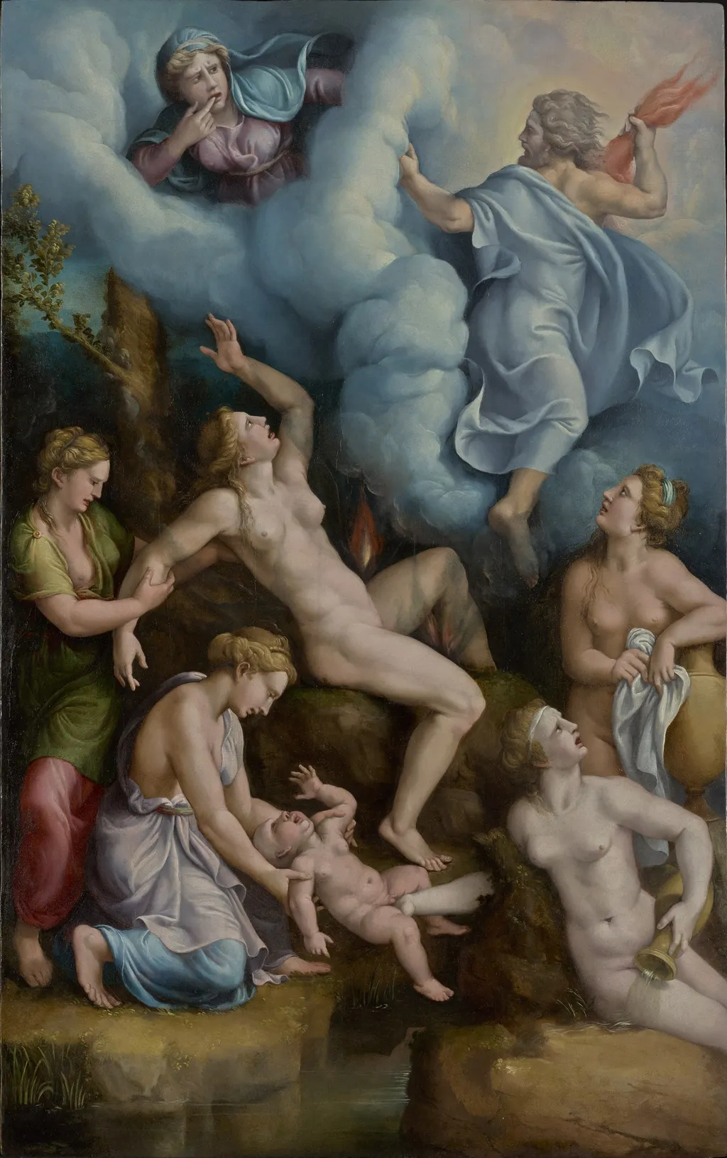 The Birth of Bacchus, by Giulio Romano, oil, 1530