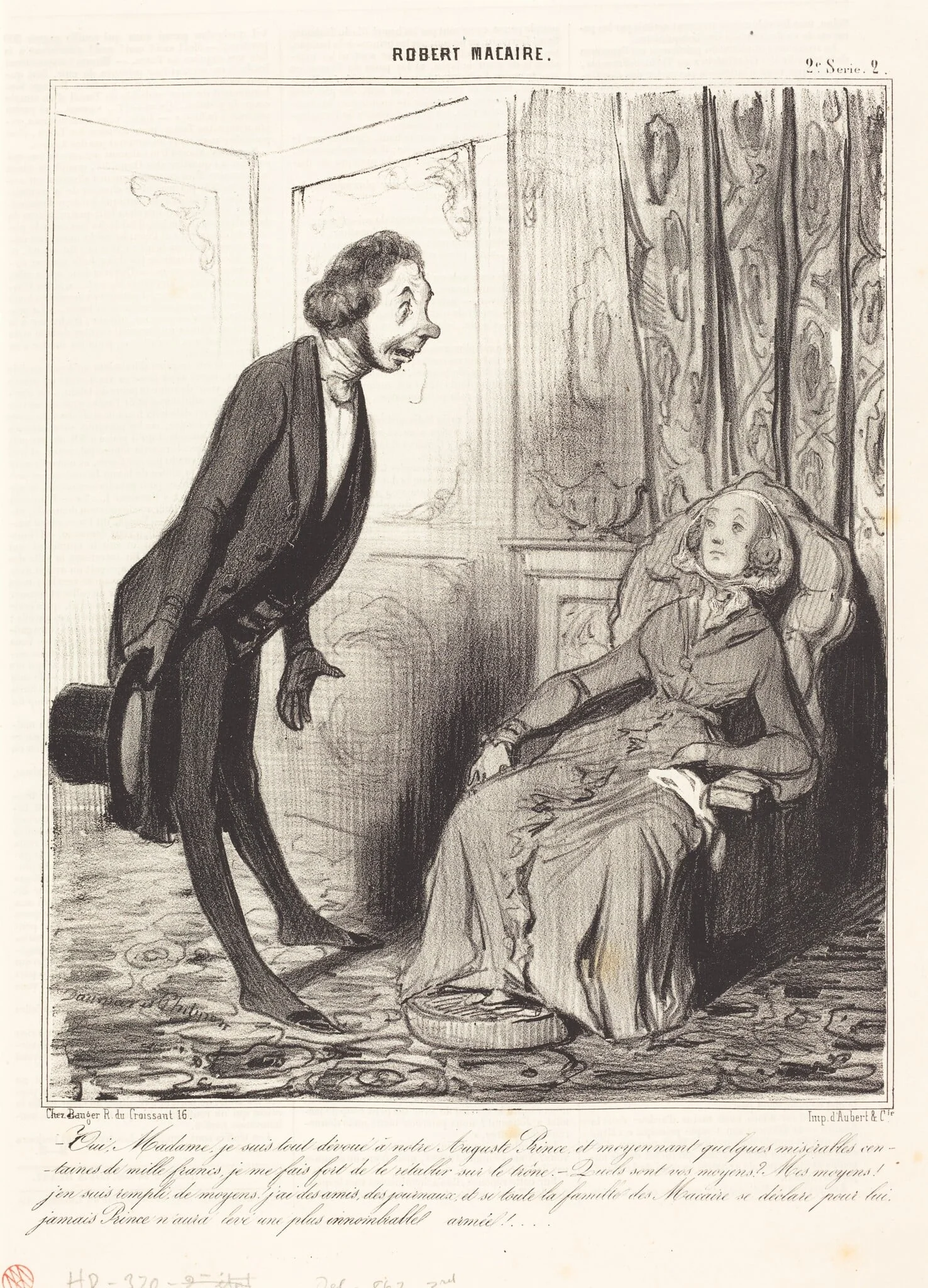 Oui, Madame, je suis tout dévoué a notre... Prince..., detail