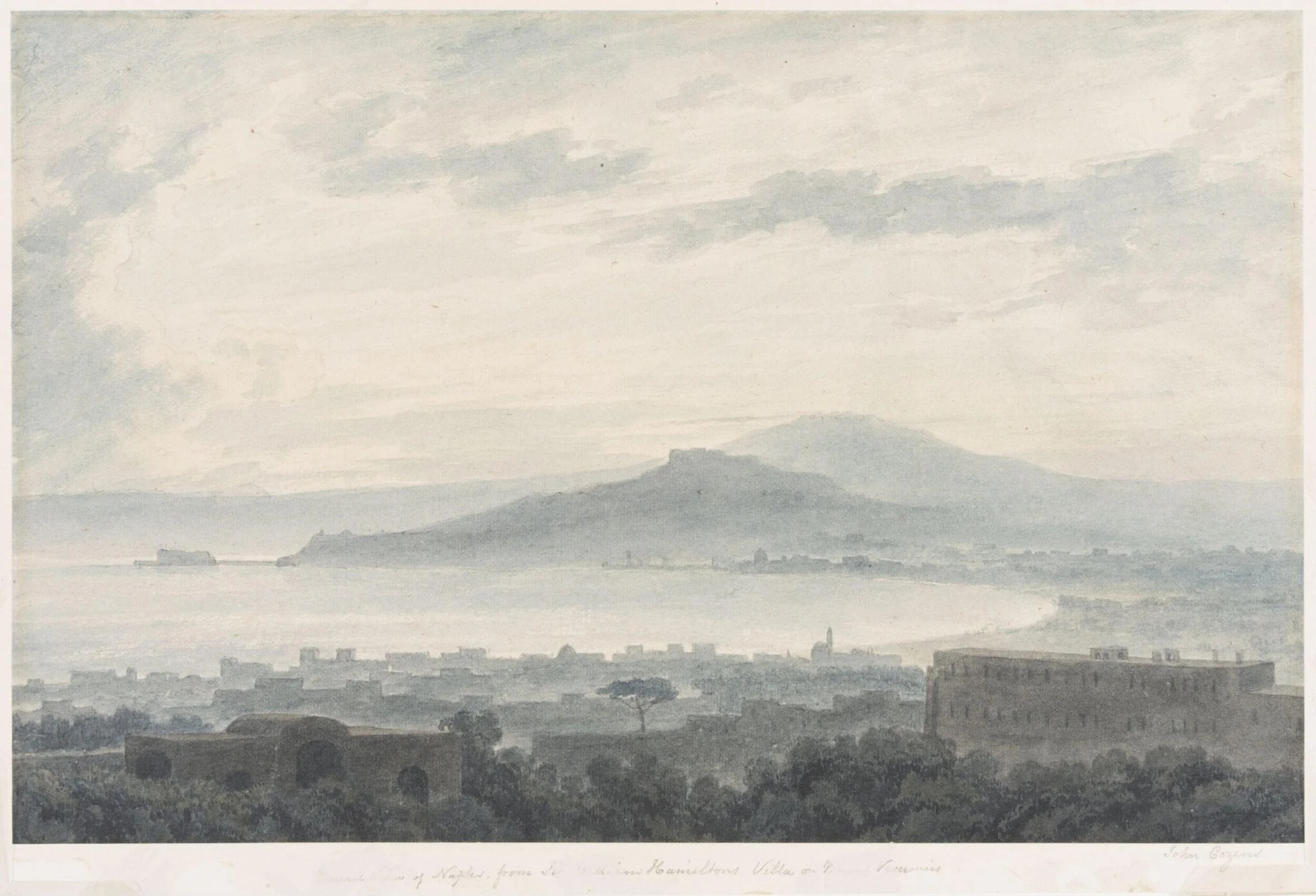 City and Bay of Naples, detail