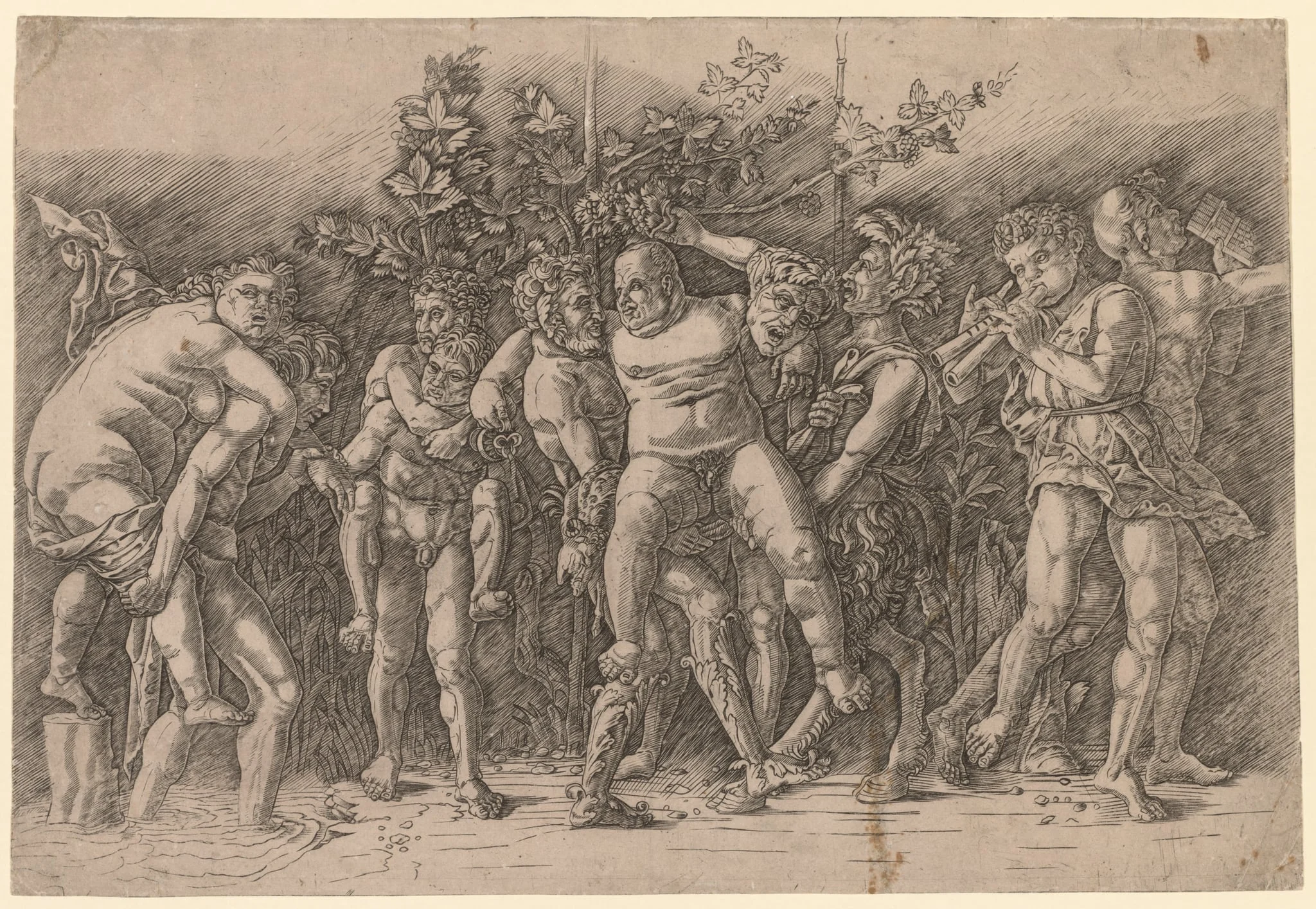 Bacchanal with Silenus, detail