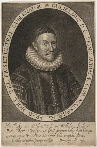 William I, Prince of Orange, by Crispyn van den Queboorn, ink, 1628