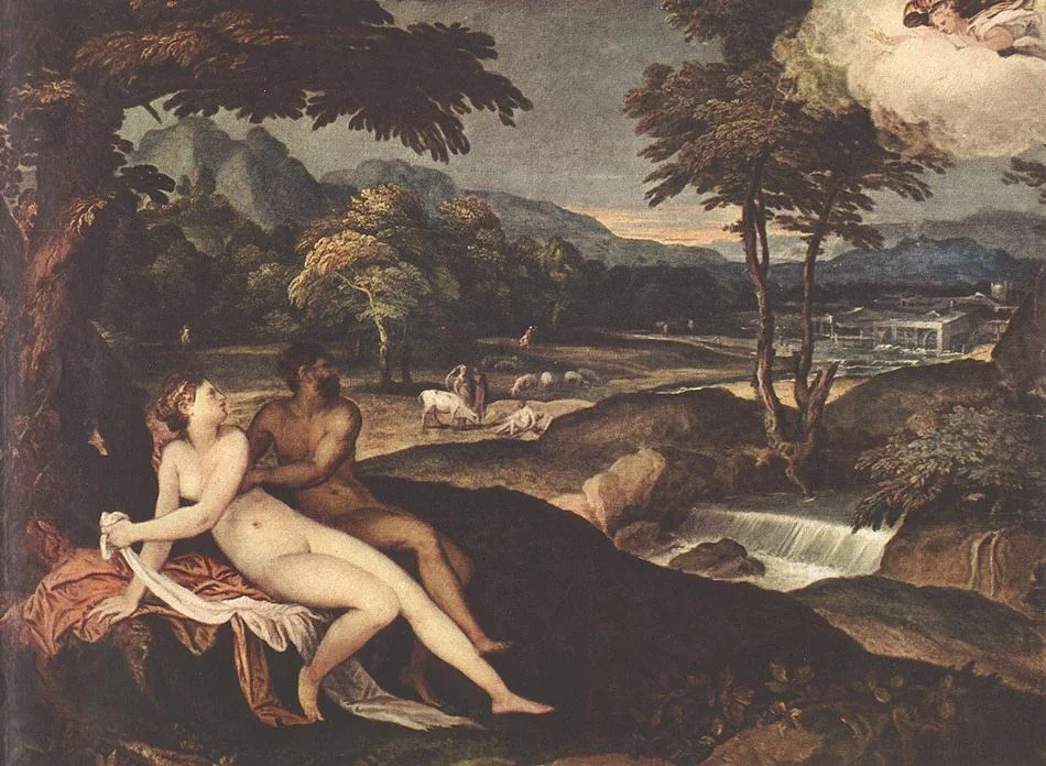Landscape with Jupiter and Io, detail