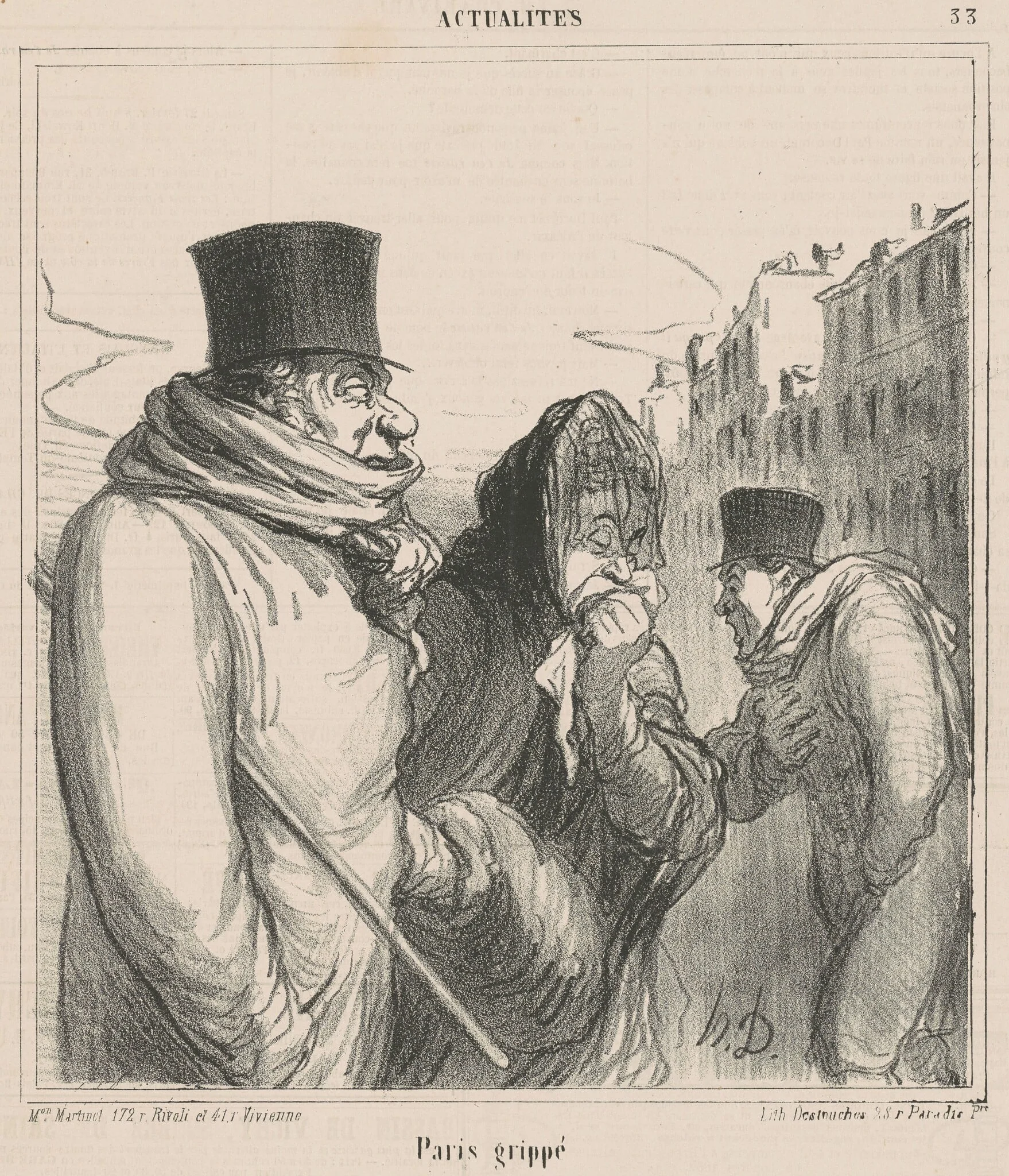 Paris grippé, detail