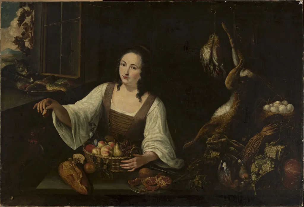 “A tasty morsel”, by Philipp Sauerland, oil, 1727