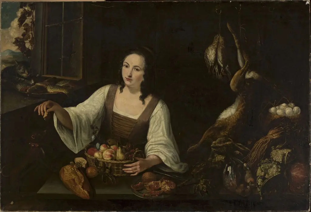 “A tasty morsel”, by Philipp Sauerland, oil, 1727