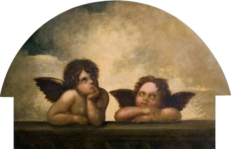 Cherubs of the Sistine Madonna, detail