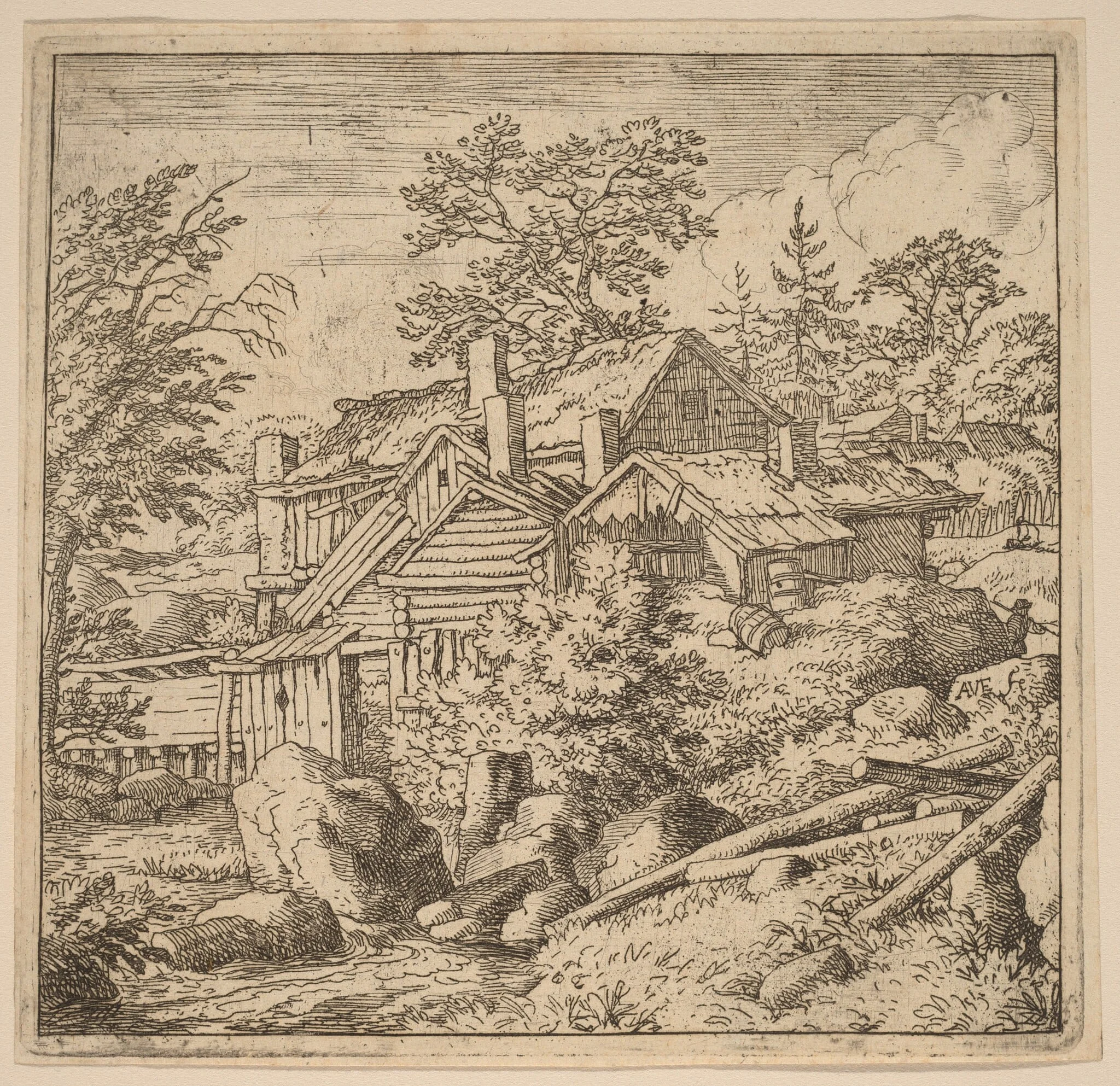 Hamlet on a Mountain Side, detail