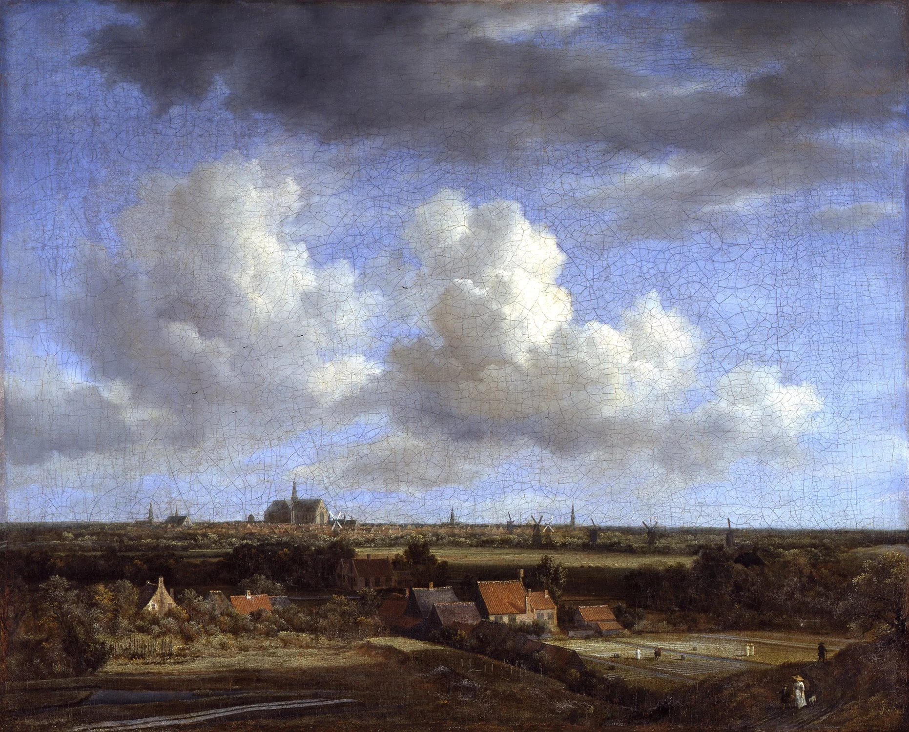 View of Haarlem from the Northwest, detail
