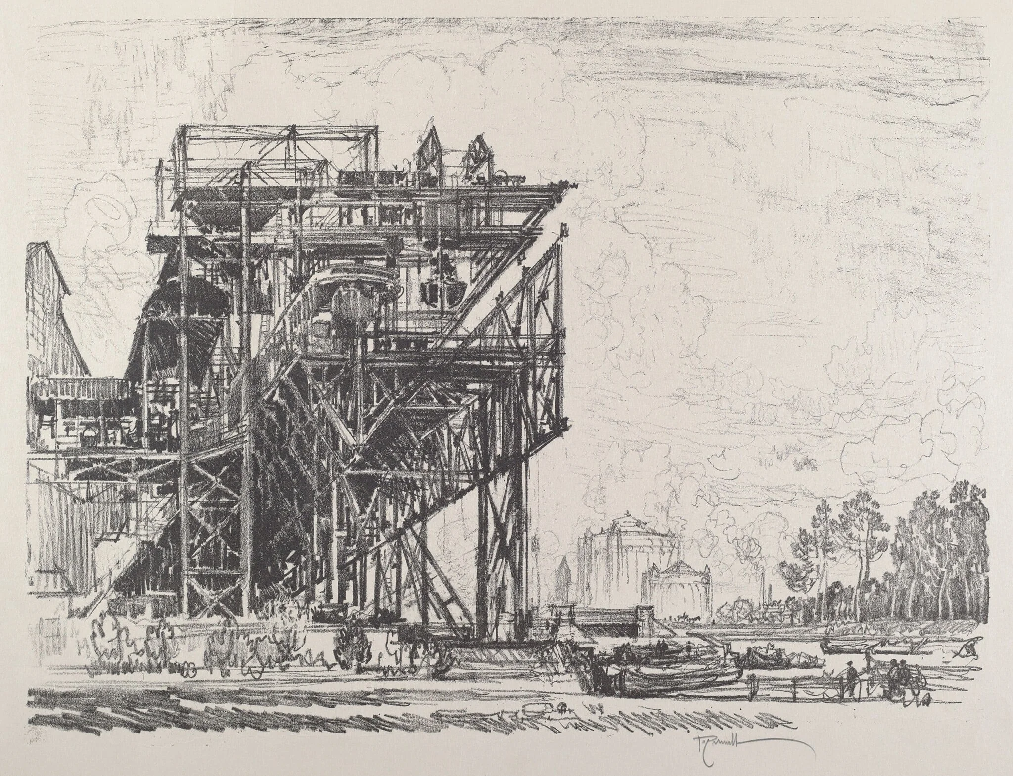Gas Works from the Canal, Berlin, detail