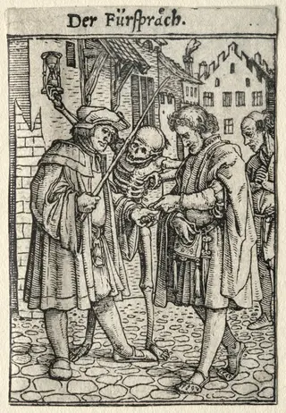 Dance of Death:  The Advocate, by Hans Holbein the Younger, 1526