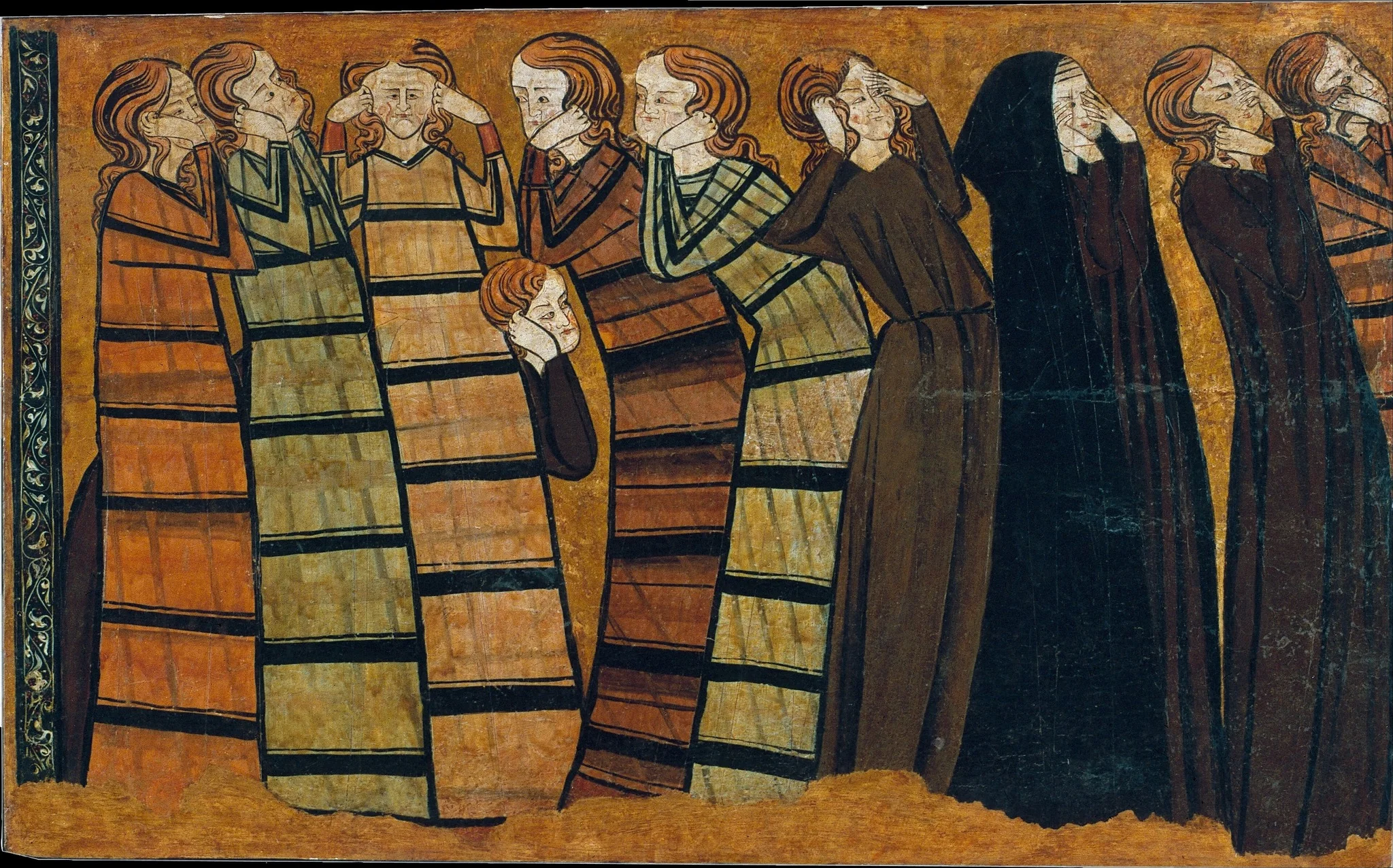 Pleurants, detail