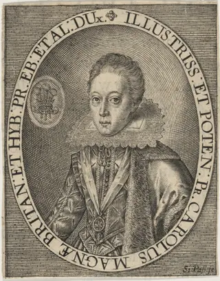 Charles I, King of England as Duke of York, by Simon van de Passe, ink, 1616