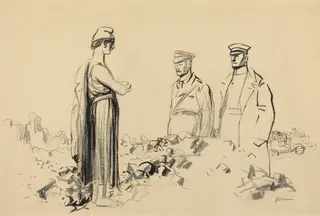 Toward Peace, by Jean-Louis Forain, ink, 1916