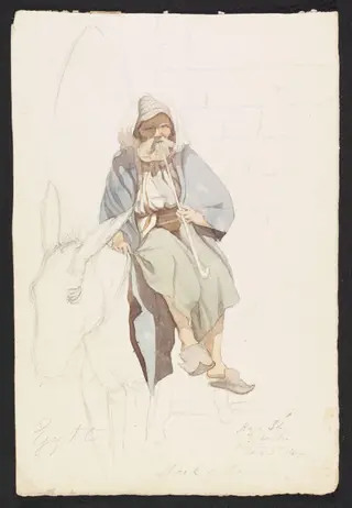 Haji Sh.  El Arishi [?], by Godfrey Thomas Vigne, watercolor, 1844