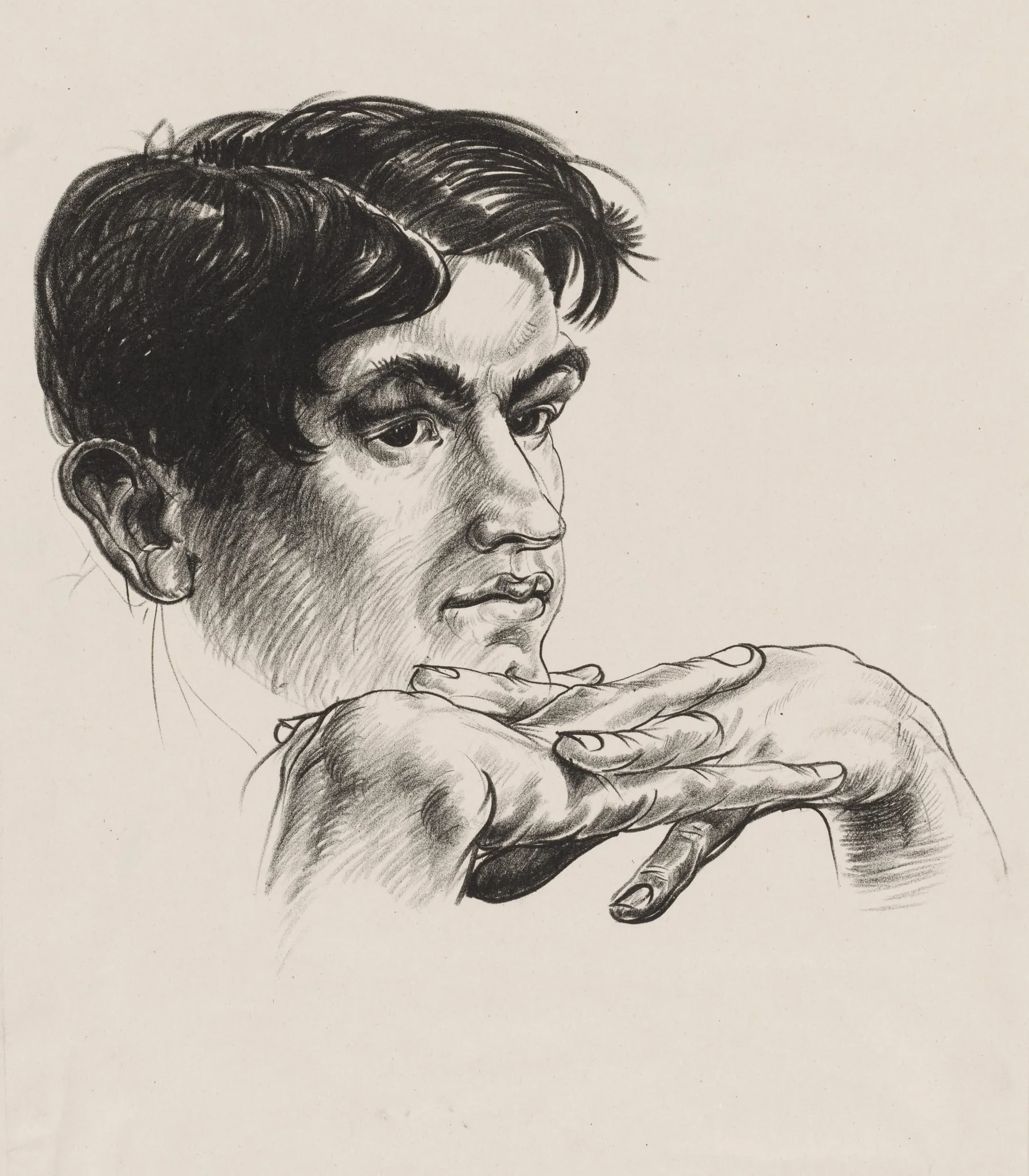 Man's Head, detail