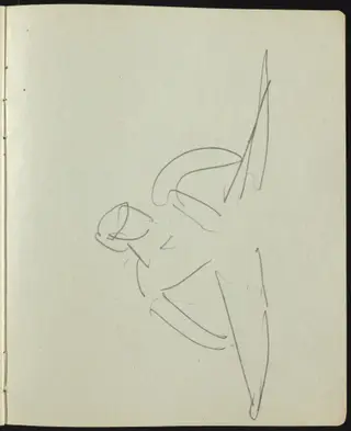 Dancers and Performers (Page from a Sketchbook), by Ernst Ludwig Kirchner, graphite, 1911