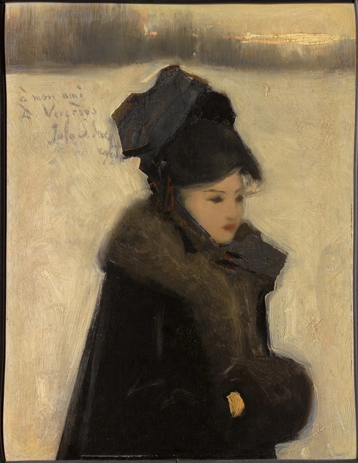 Woman with Furs, detail