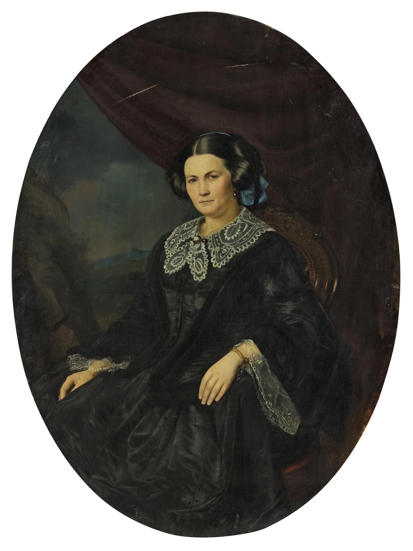 Portrait of E.K. Rukavishnikova, detail