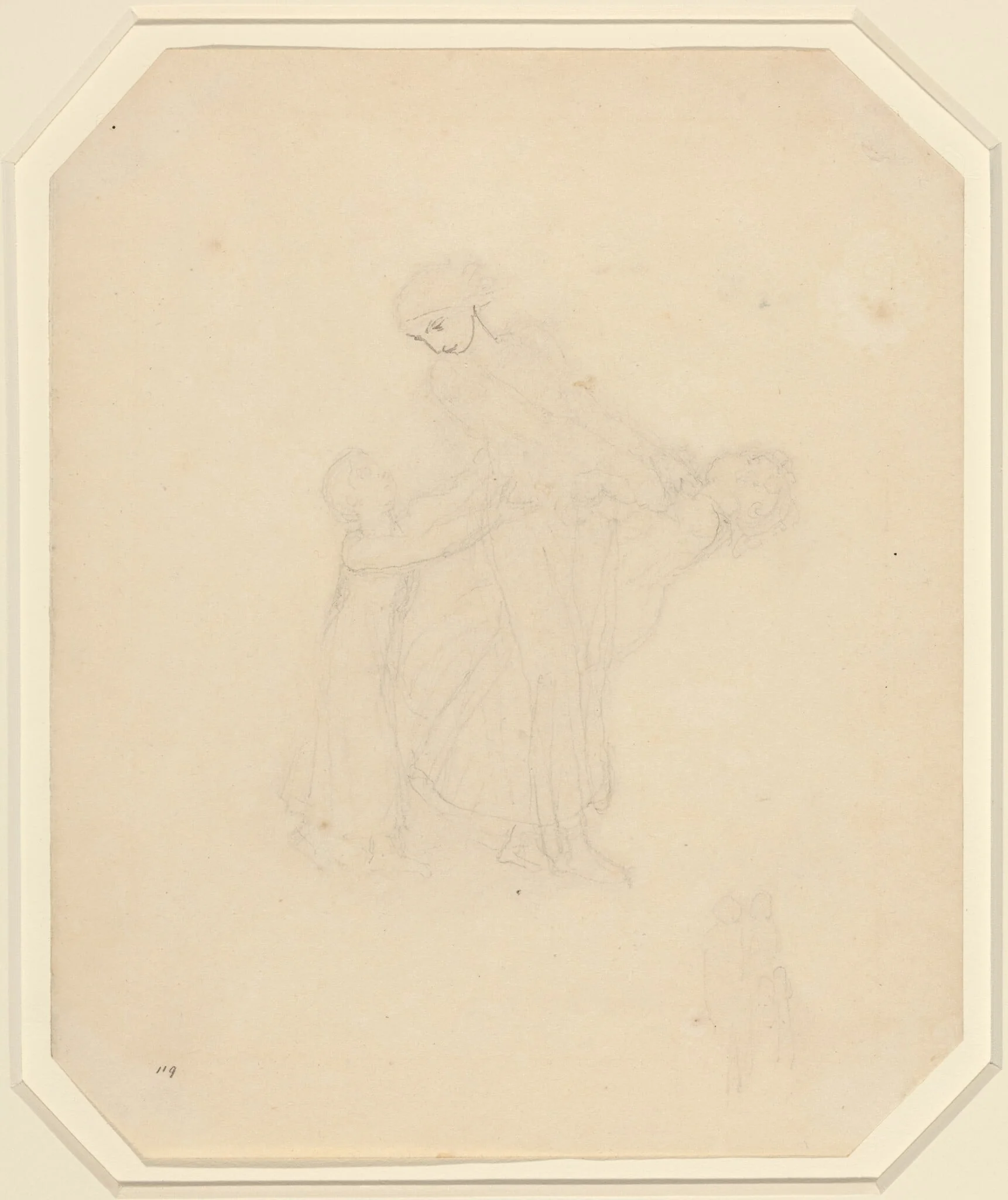 Adult and Two Children, detail