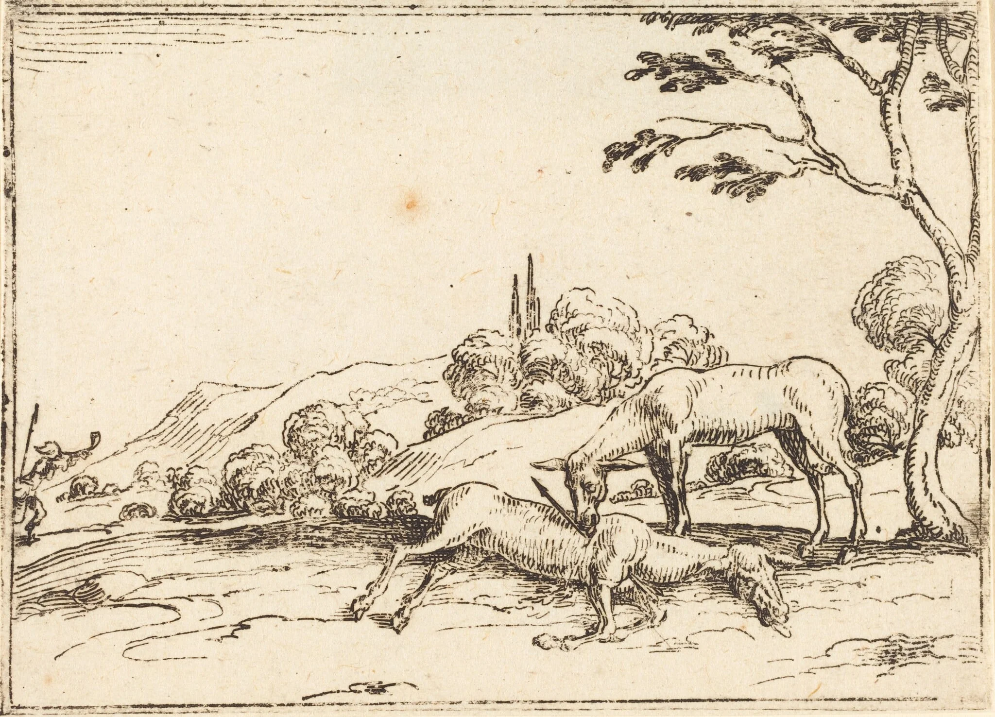 Doe Mourning her Foal, detail