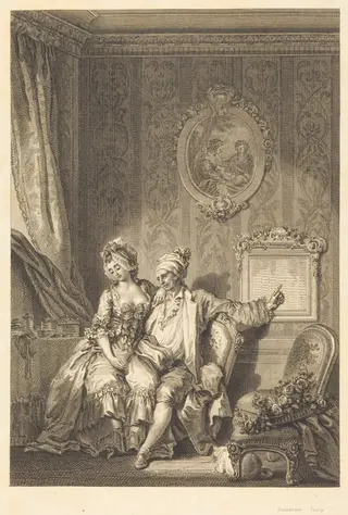 Le calendrier des viellards, by Jean Dambrun, ink, 1774