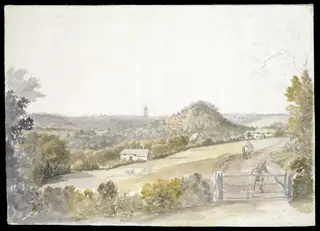 Near Stourhead, by Coplestone Warre Bampfylde, watercolor, 1770