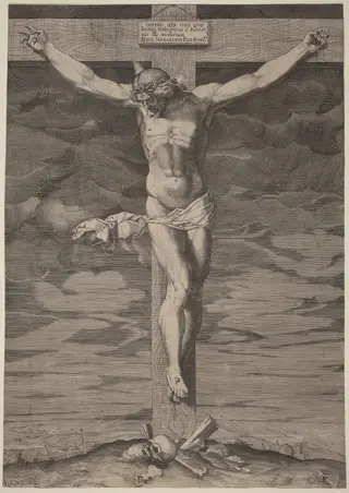 The Crucifixion, by Annibale Carracci, ink, 1581
