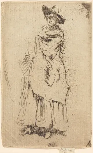 The Mantle, by James McNeill Whistler, ink, 1868