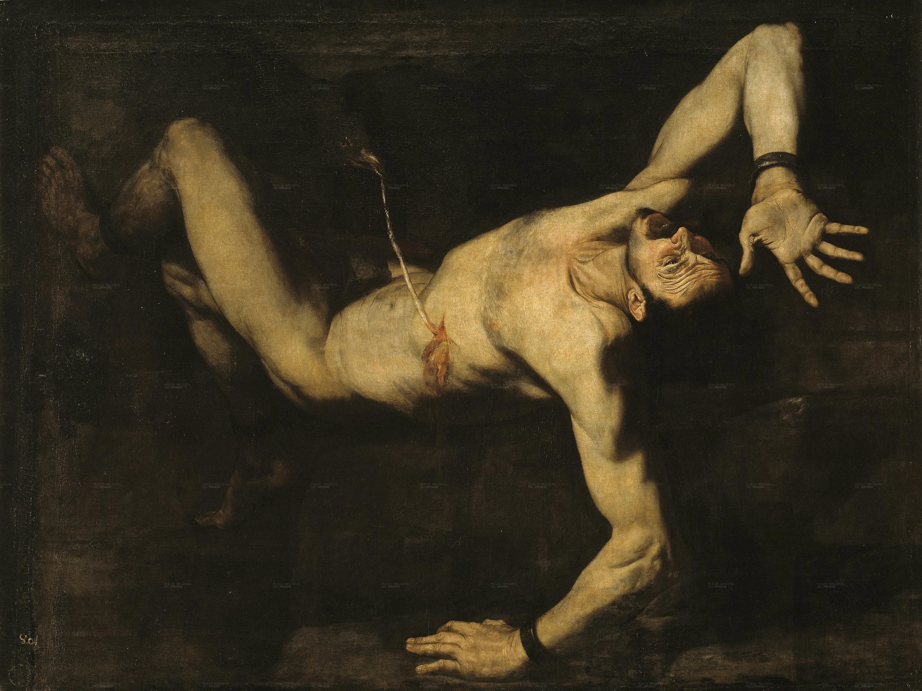Tityos, detail