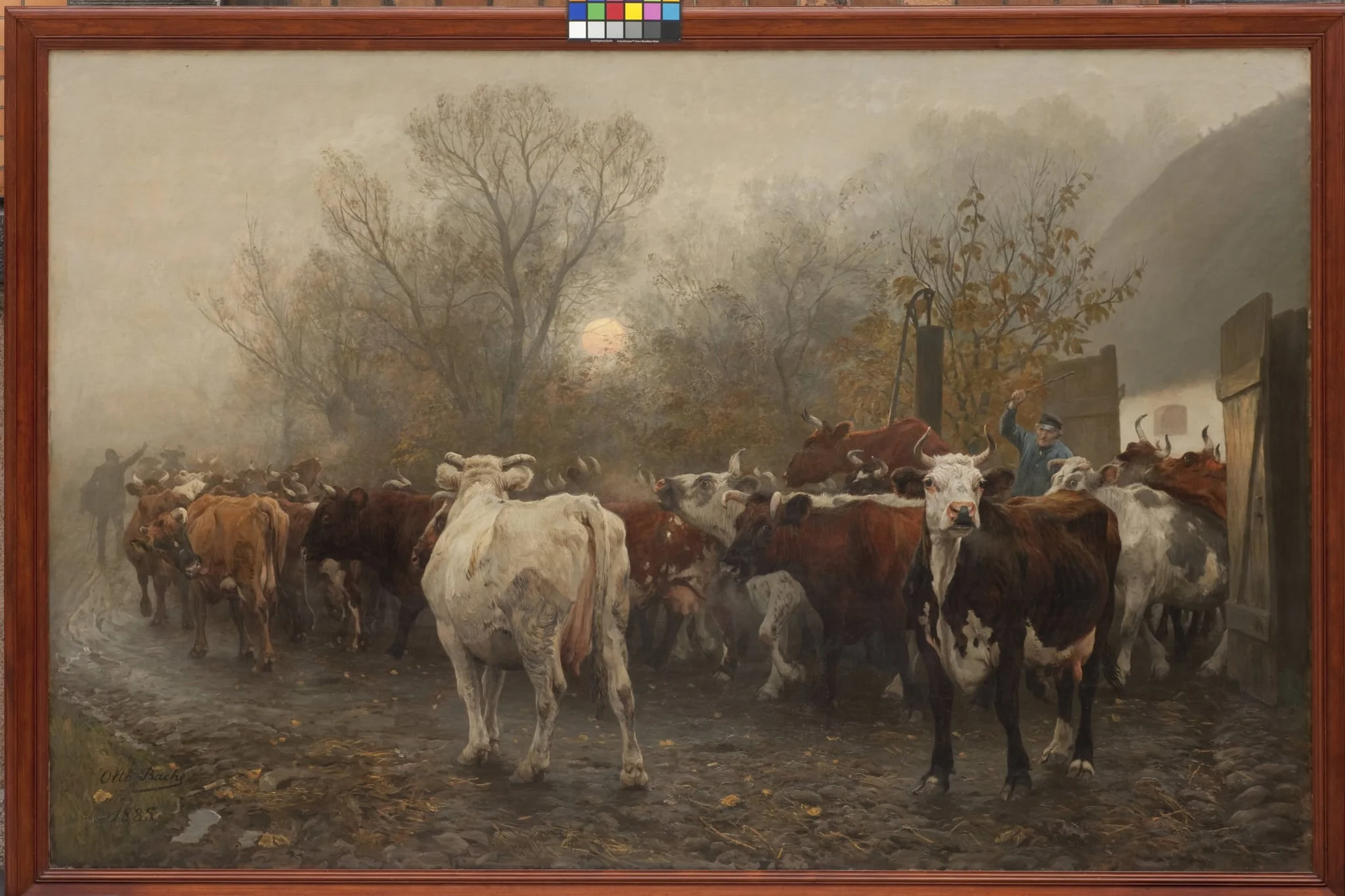 Driving Cows out of the Cowhouse, detail