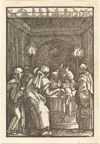 Joachim's Offering Refused, by Albrecht Altdorfer, ink, 1513