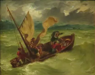Christ on the Sea of Galilee, by Eugène Delacroix, oil, 1853