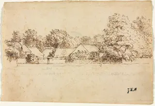 Cottages, by Jean François Millet, 1870