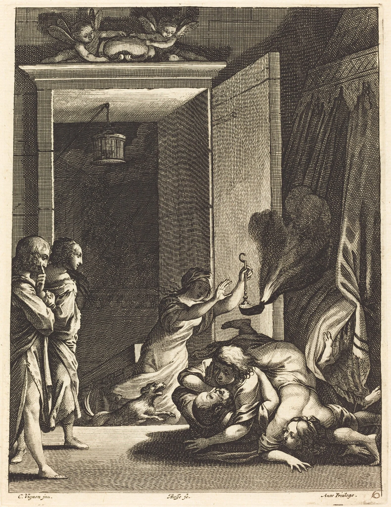 Illustration to Jean Desmarets' "L'Ariane", detail
