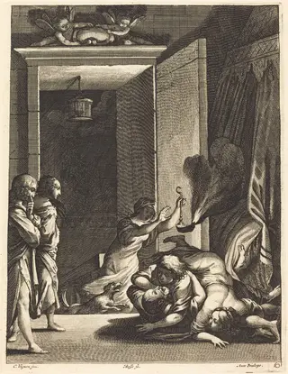 Illustration to Jean Desmarets' "L'Ariane", by Abraham Bosse, ink, 1639