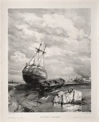 Six Marines:  Marée basse, by Eugène Isabey, 1833