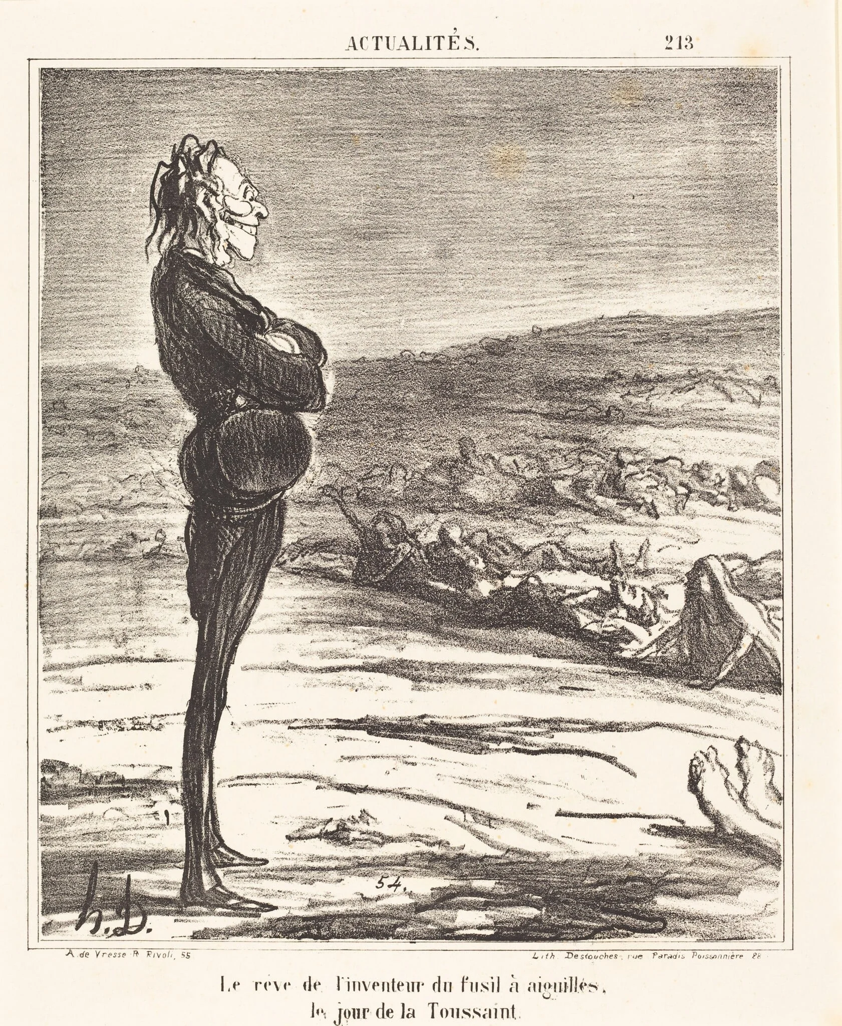 Le Rêve de l'inventeur du fusil a aiguilles..., detail