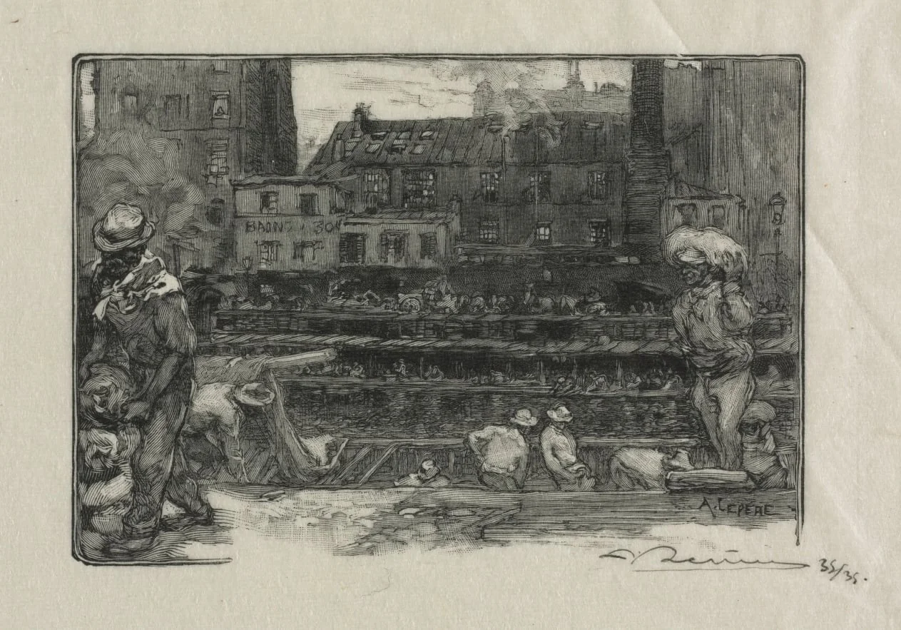 Unloaders of Plaster (Canal St. Martin), detail