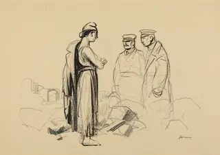Toward Peace, by Jean-Louis Forain, ink, 1916