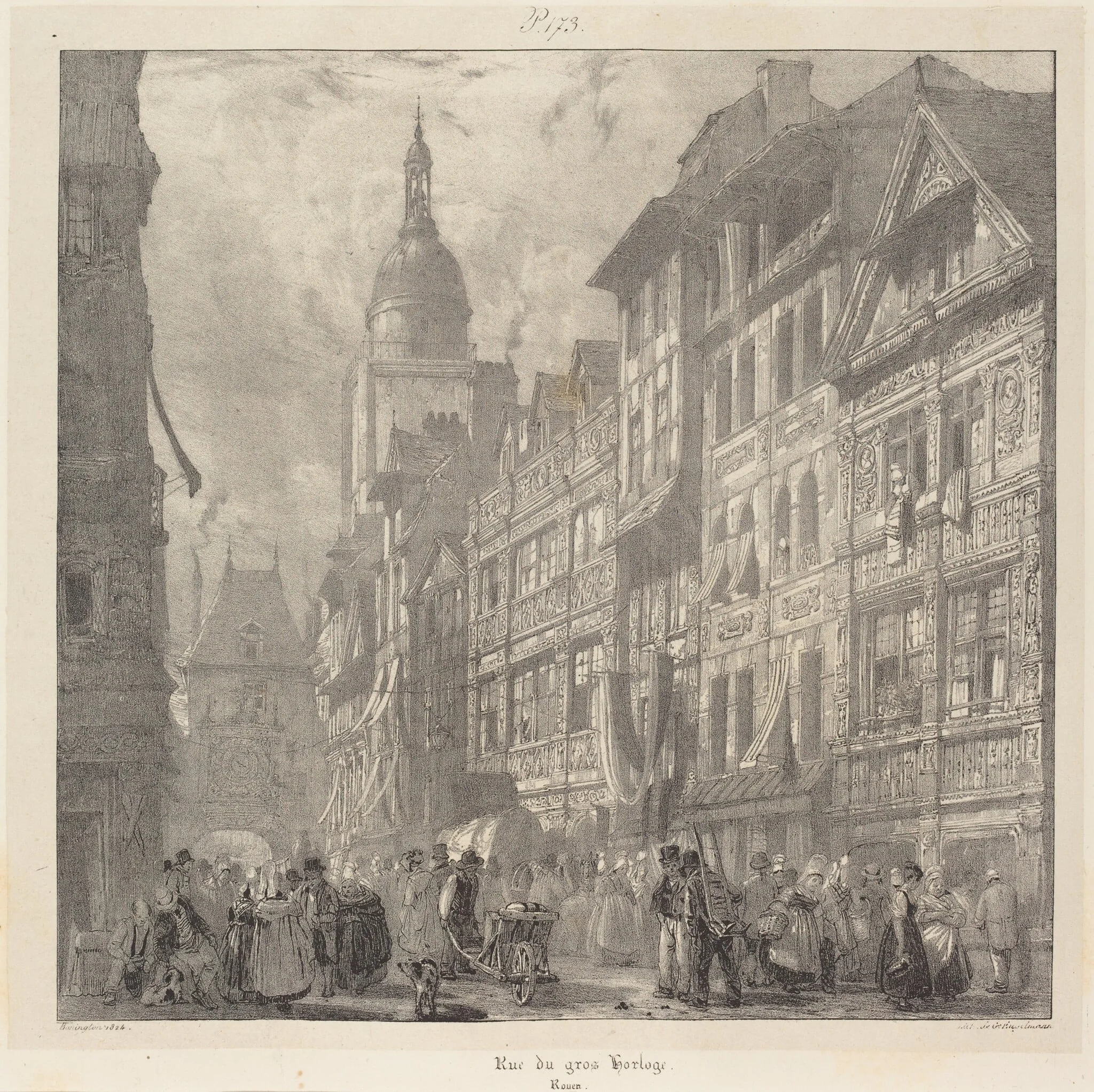 Rue du gros-horloge, Rouen, detail