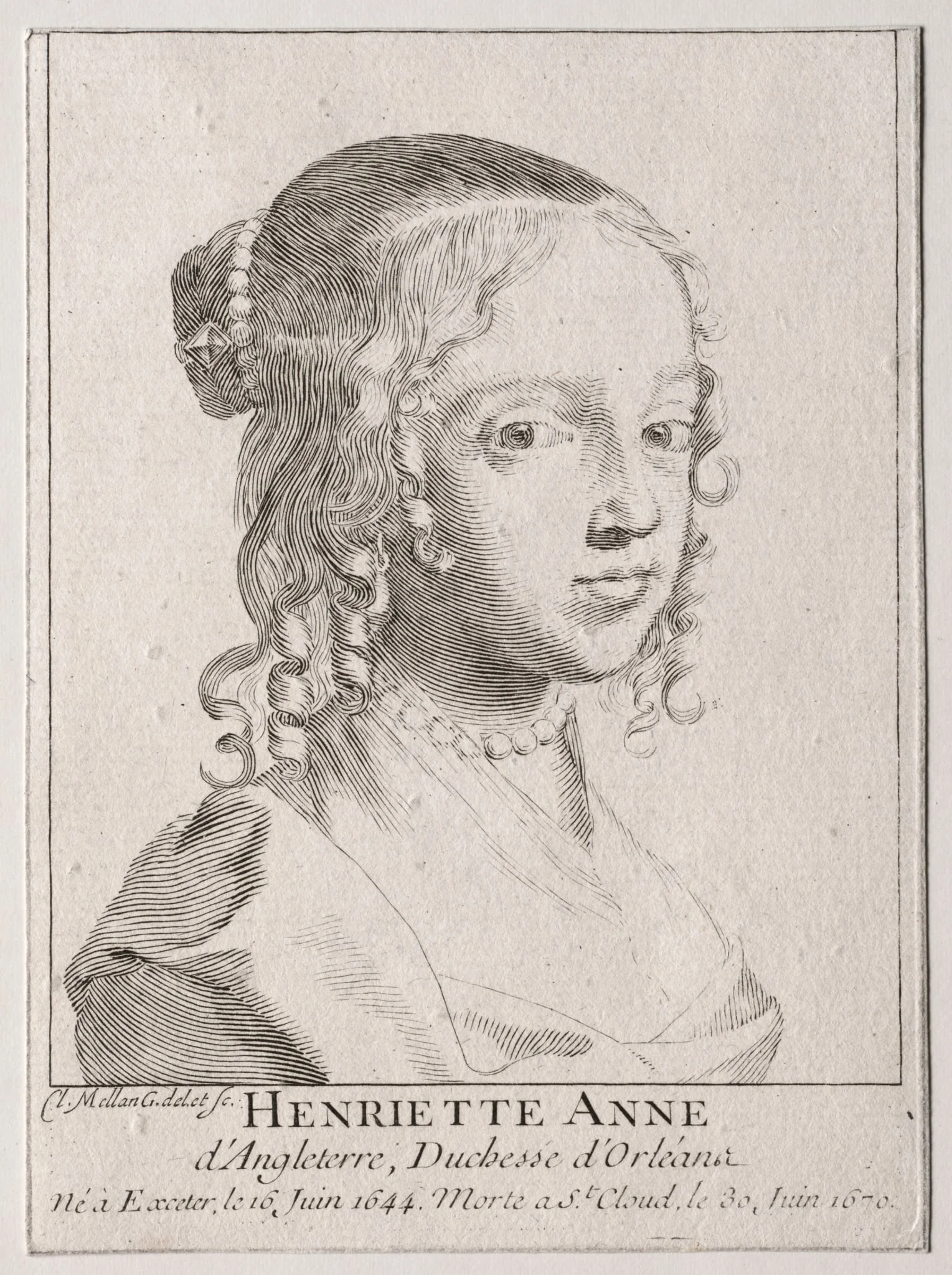 Henriette-Marie d'Angleterre, duchess d'Orleans, detail
