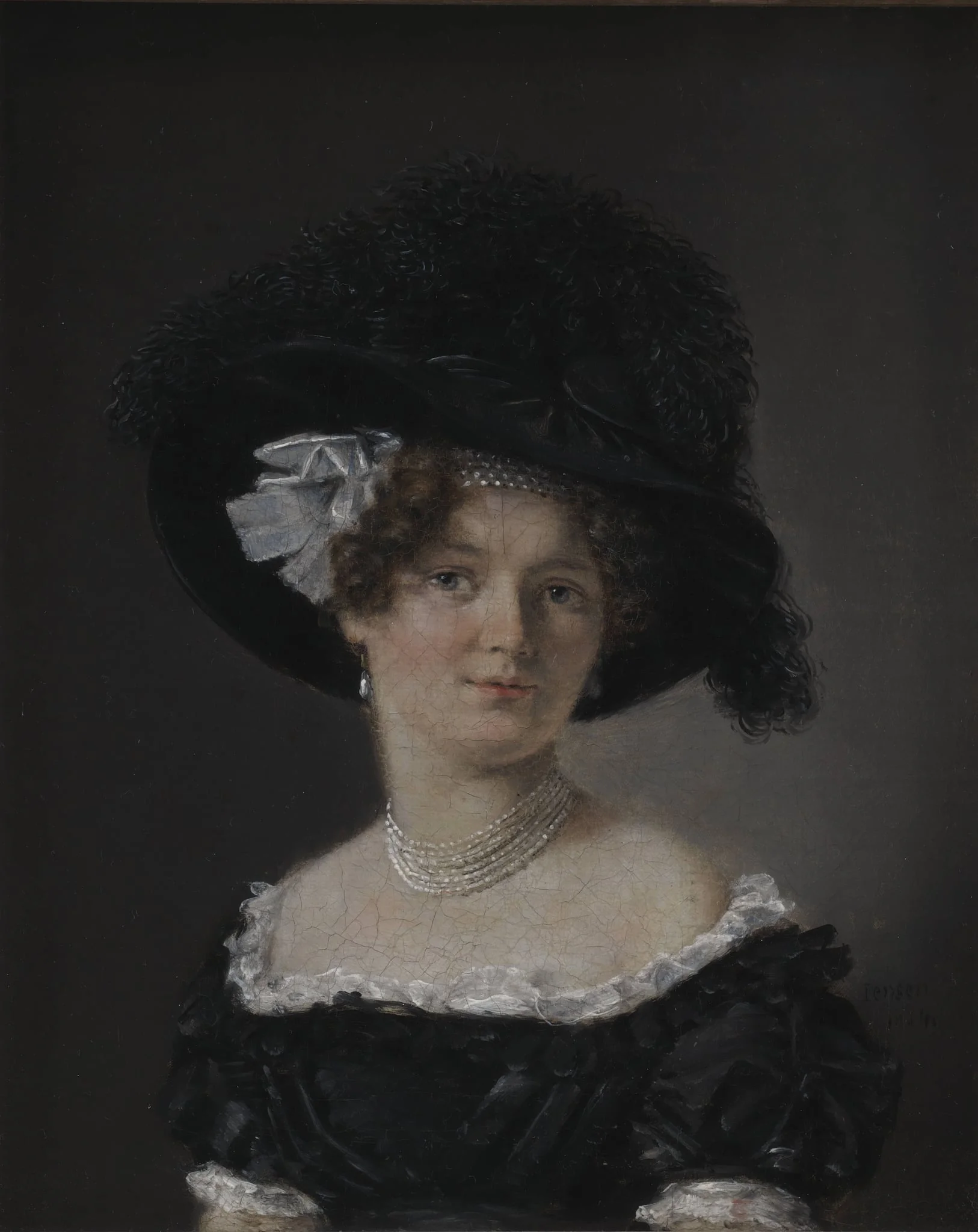 Mathilde Theresia von Irgens-Bergh, née Holsten, the Wife of Mathias Friis von Irgens-Bergh, detail