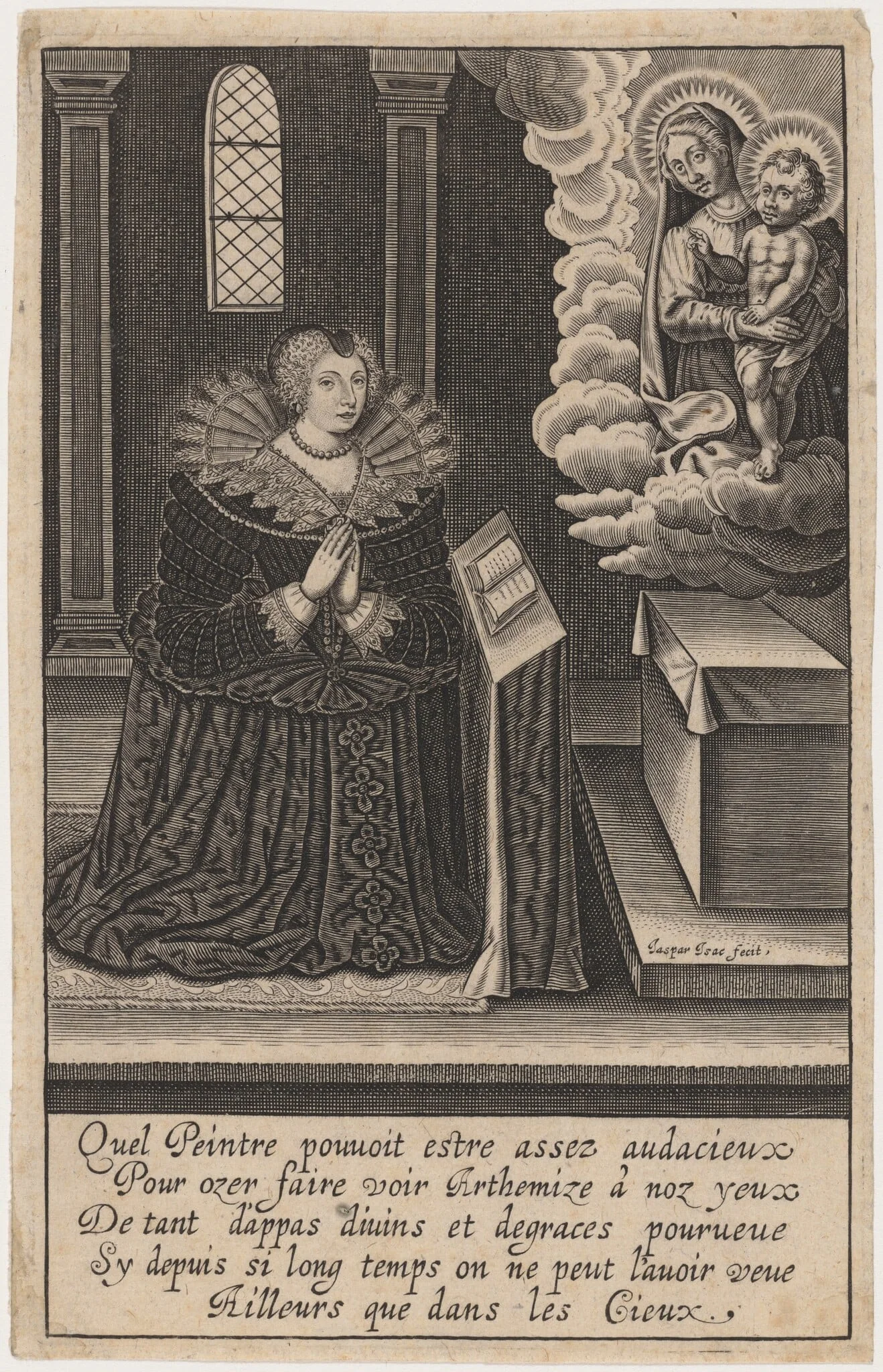 The Virgin Appearing to a Lady Penitent, detail