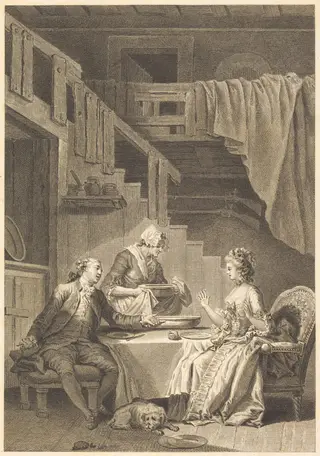 Le faucon, by Jean Dambrun, ink, 1774