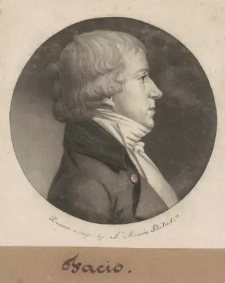 Facio, by Charles B. J. Févret de Saint-Mémin, ink, 1802