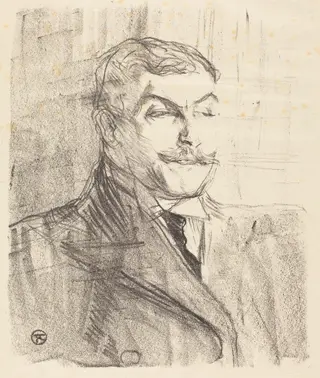 Lucien Guitry, by Henri de Toulouse-Lautrec, ink, 1896